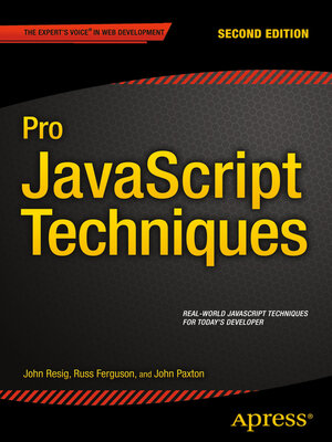 cover image of Pro JavaScript Techniques